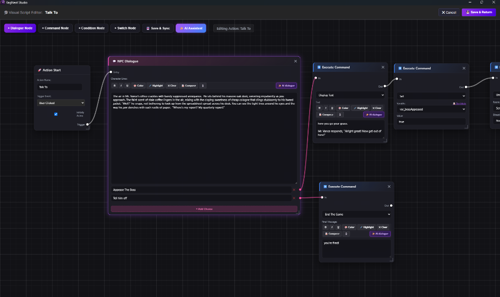 Branching Dialogue Node